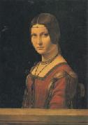 Leonardo  Da Vinci Portrait of a Lady at the Court of Milan (san05) oil painting on canvas